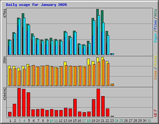 Daily usage for January 2026